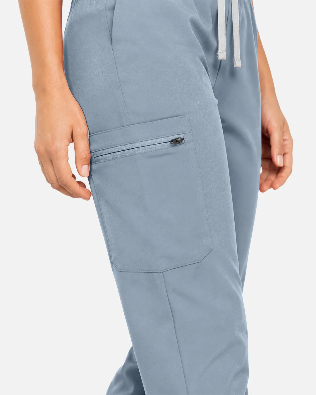 Light blue Eipnare Women's Classic Jogger Scrub Pants - Stretch Medical Scrubs for Women
