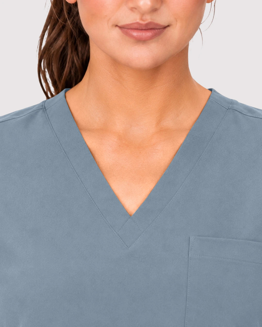 Light Blue Eipnare Women's 3-Pocket V-Neck Jogger Scrub Set - Stretch Medical Scrubs for Women