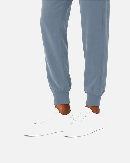 Light Blue – Eipnare Women's Sleeveless Mandarin Collar Jogger Uniform Set – product image 07