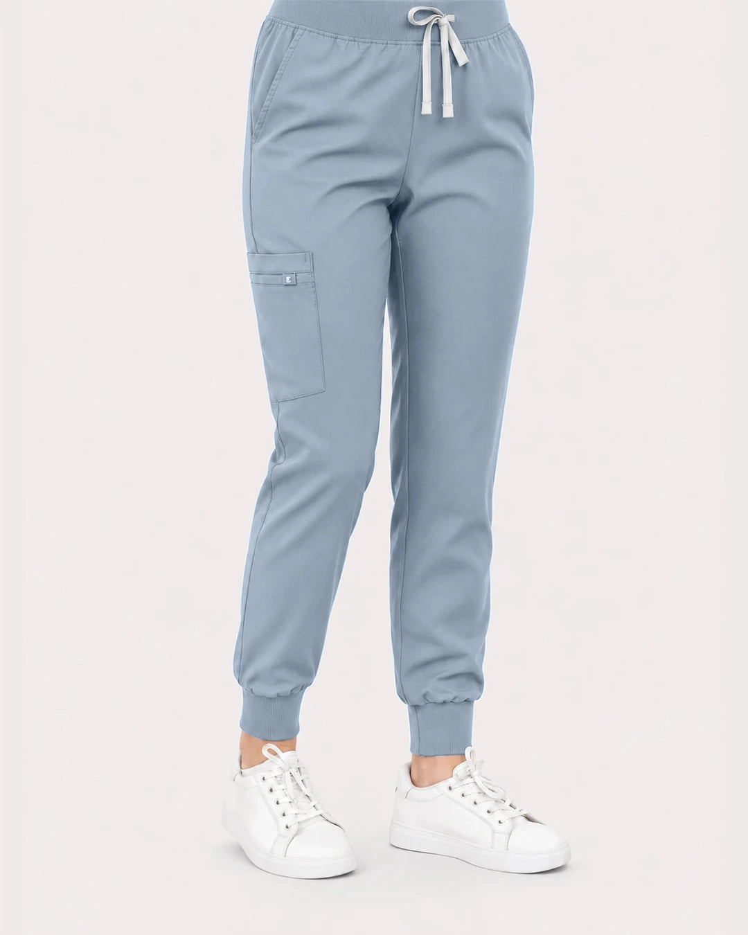 Light Blue Eipnare Women's Classic V-Neck Jogger Scrub Set - Stretch Medical Scrubs for Women