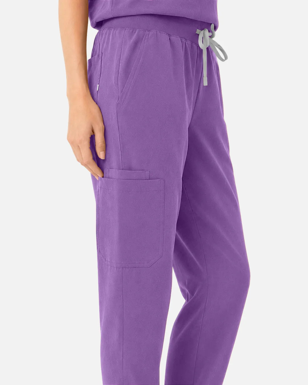 Light purple Eipnare Women's Tapered Jogger Scrub Pants - Stretch Medical Scrubs for Women