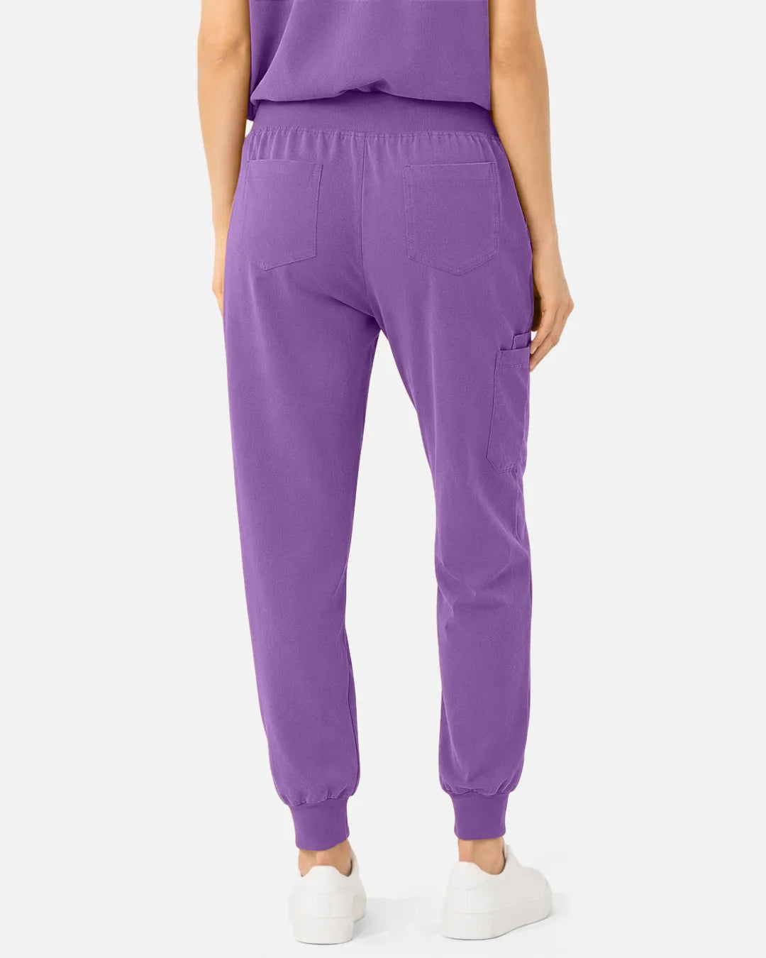 Light purple Eipnare Women's Tapered Jogger Scrub Pants - Stretch Medical Scrubs for Women