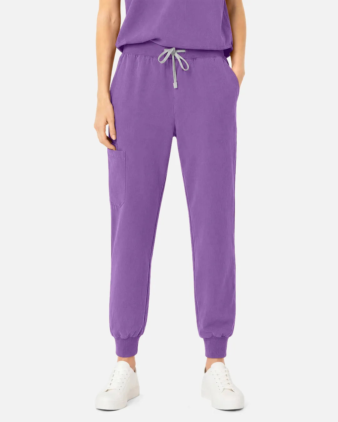 Light purple Eipnare Women's Tapered Jogger Scrub Pants - Stretch Medical Scrubs for Women