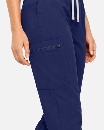 Navy Blue Eipnare Women's Classic Jogger Scrub Pants - Stretch Medical Scrubs for Women