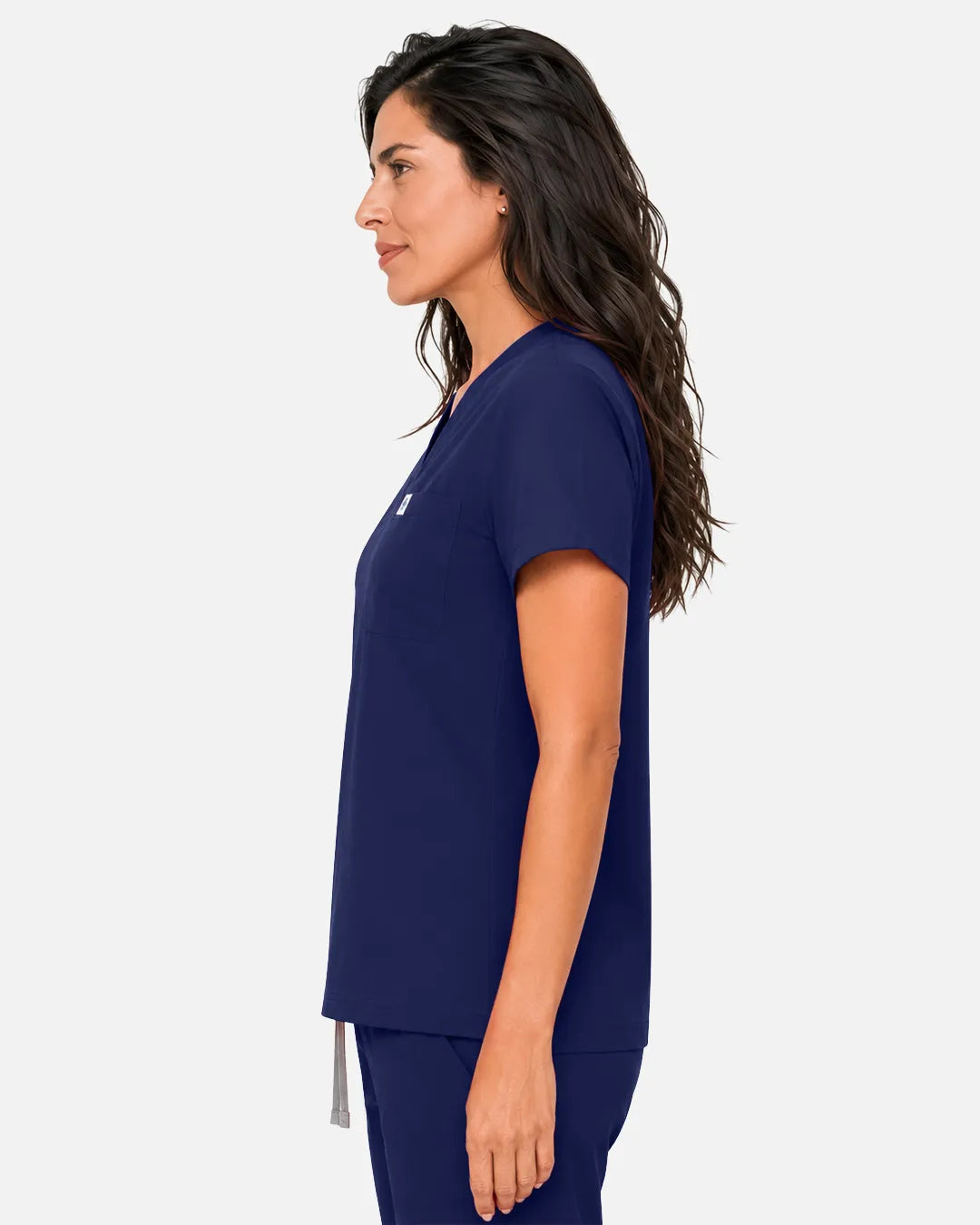 Navy Blue Eipnare Women's Classic V-Neck Scrub Top - Stretch Medical Scrubs for Women