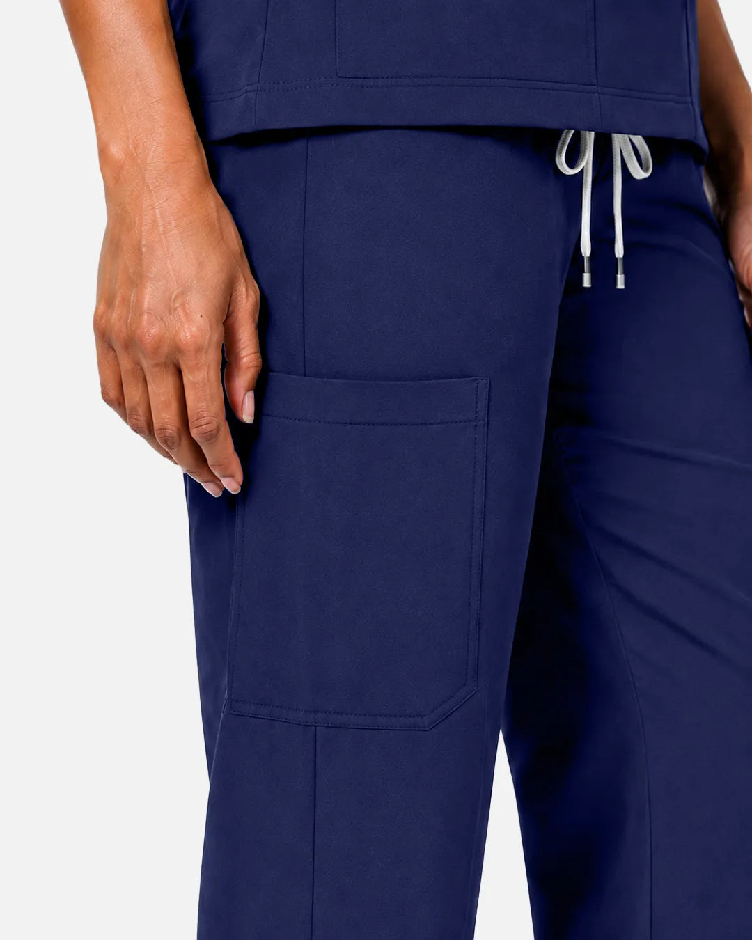Navy Blue Eipnare Women's Woven Straight-Leg Scrub Pants - Stretch Medical Scrubs for Women