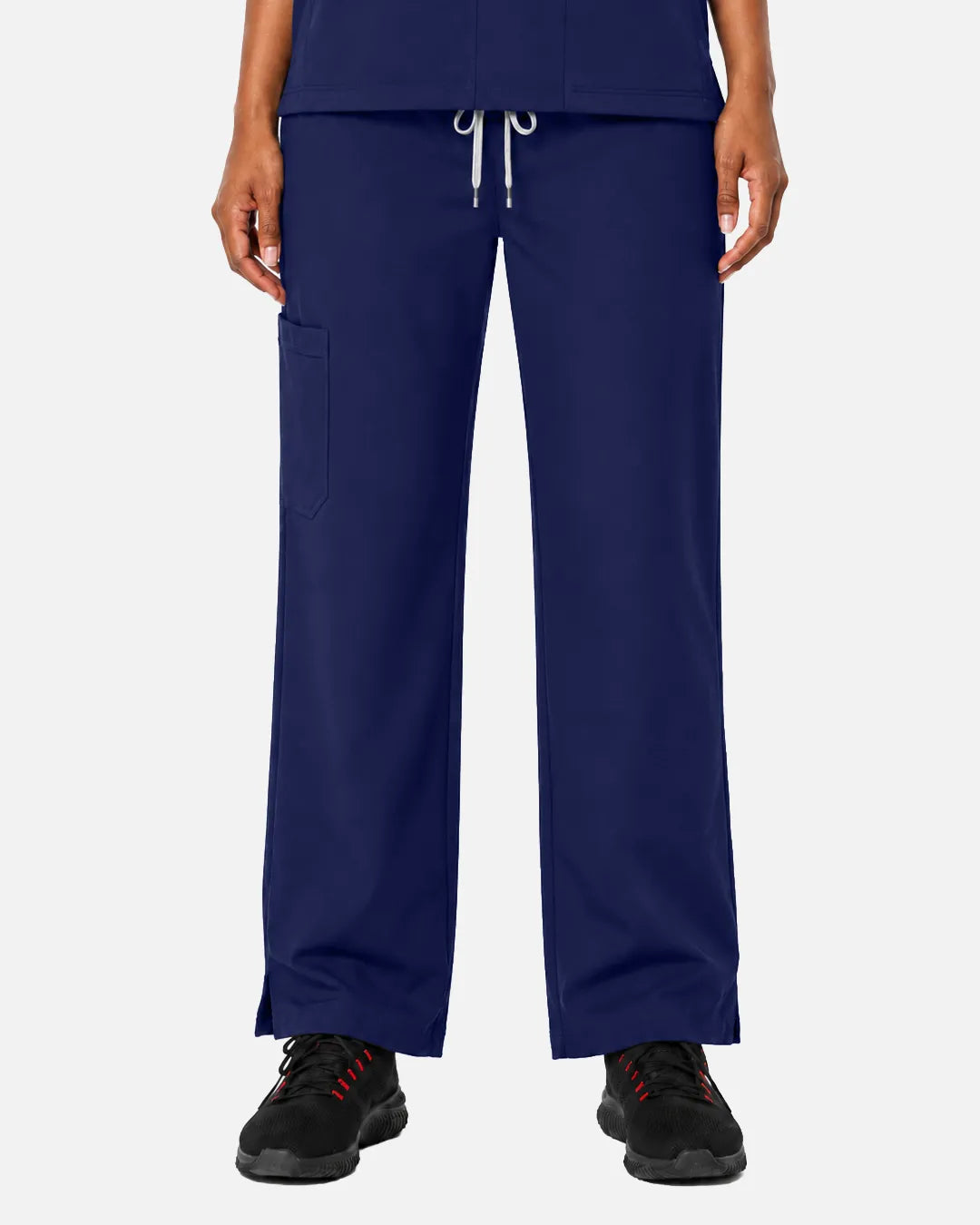 Navy Blue Eipnare Women's Woven Straight-Leg Scrub Pants - Stretch Medical Scrubs for Women