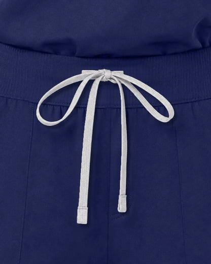 Navy Blue Eipnare Women's Woven Straight-Leg Scrub Pants - Stretch Medical Scrubs for Women