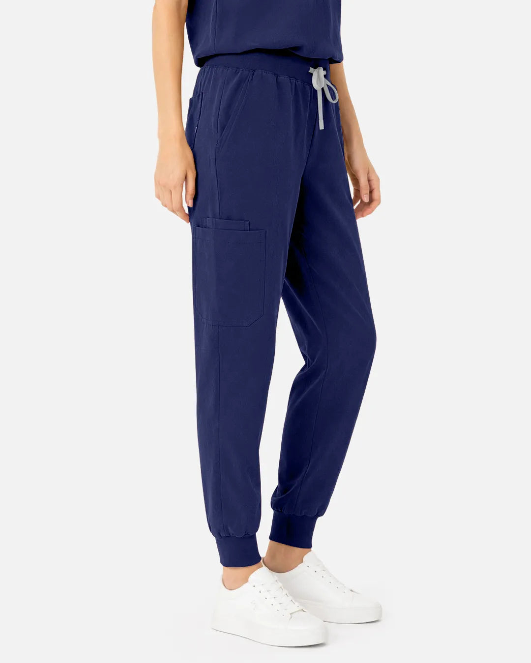 Navy Blue Eipnare Women's Tapered Jogger Scrub Pants - Stretch Medical Scrubs for Women