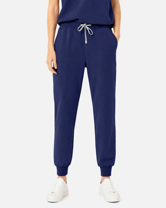 Navy Blue Eipnare Women's Tapered Jogger Scrub Pants - Stretch Medical Scrubs for Women