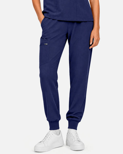Eipnare Women's Multi-Pocket Jogger Uniform Pants - Navy Blue