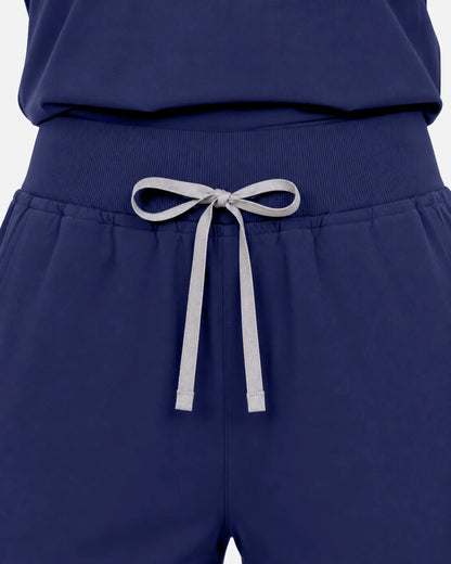 Navy Blue Eipnare Women's Multi-Pocket Jogger Scrub Pants - Stretch Medical Scrubs for Women