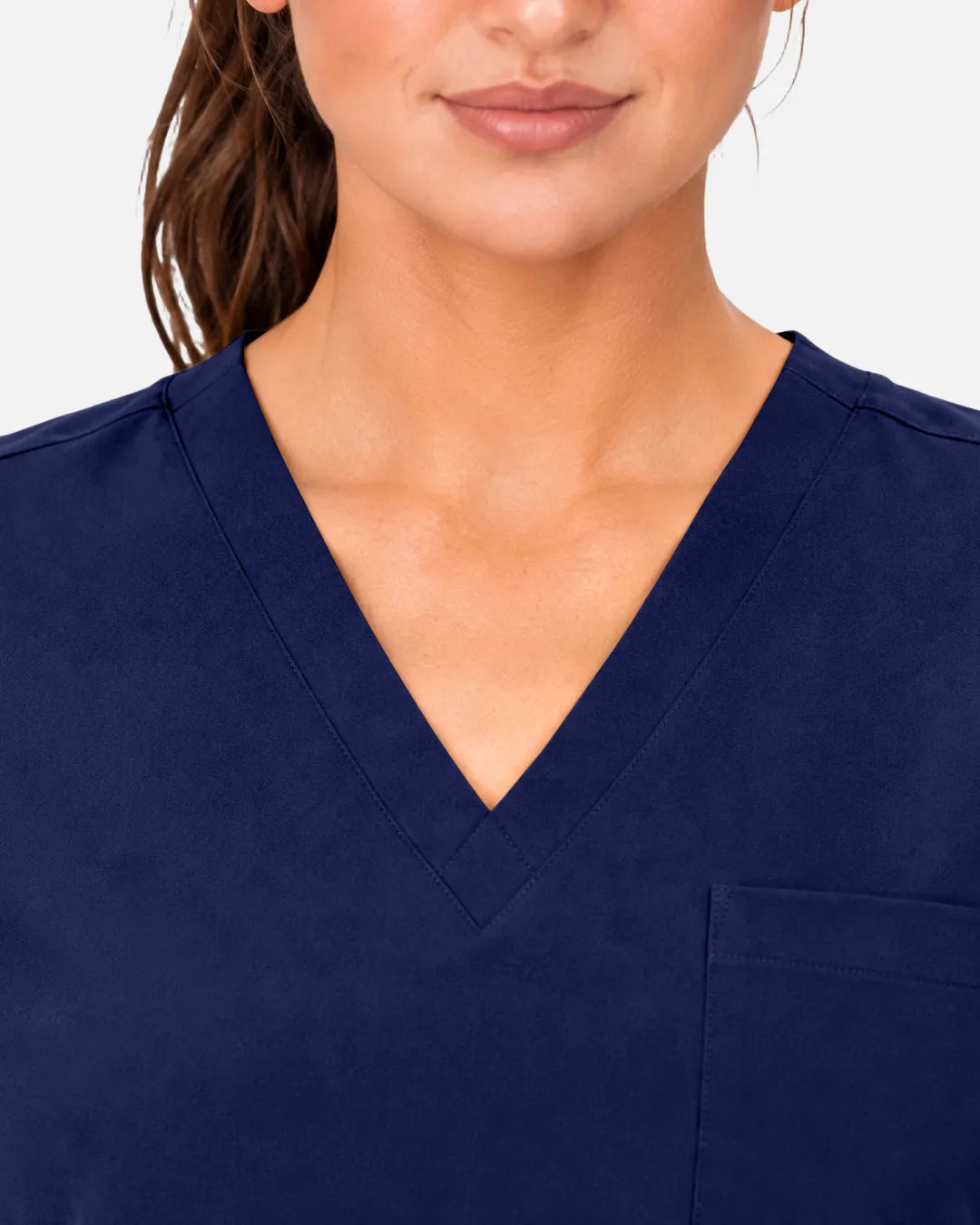 Navy Blue Eipnare Women's 3-Pocket V-Neck Scrub Top - Stretch Medical Scrubs for Women