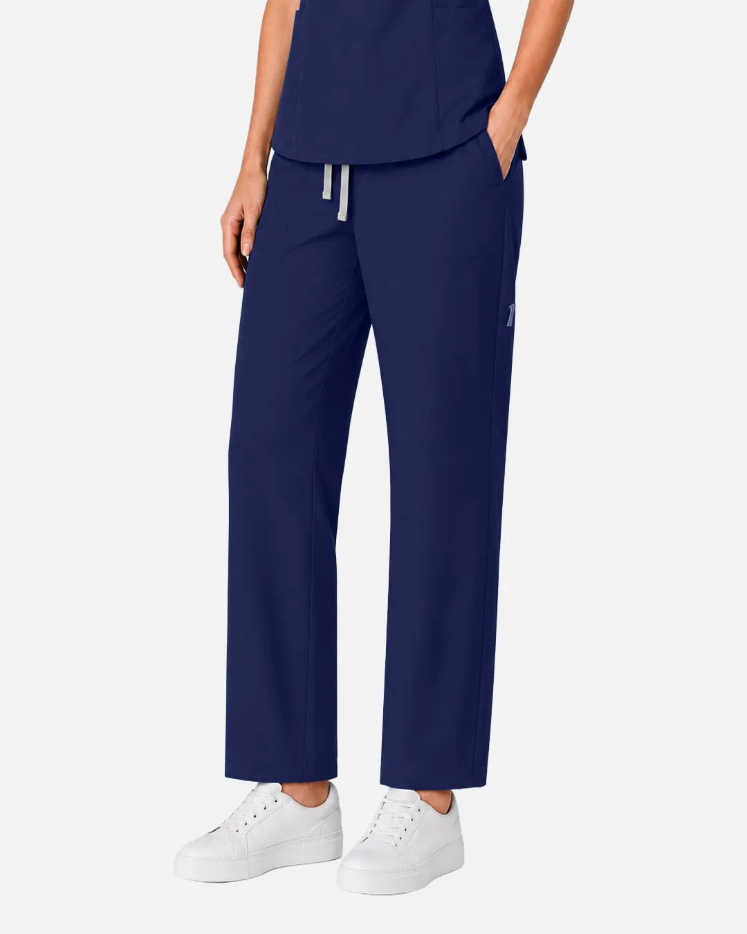Navy Blue Eipnare Women's Slim Fit Tapered Cargo Scrub Pants - Stretch Medical Scrubs for Women