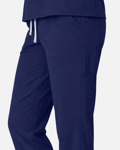 Navy Blue Eipnare Women's Slim Fit Tapered Cargo Scrub Pants - Stretch Medical Scrubs for Women