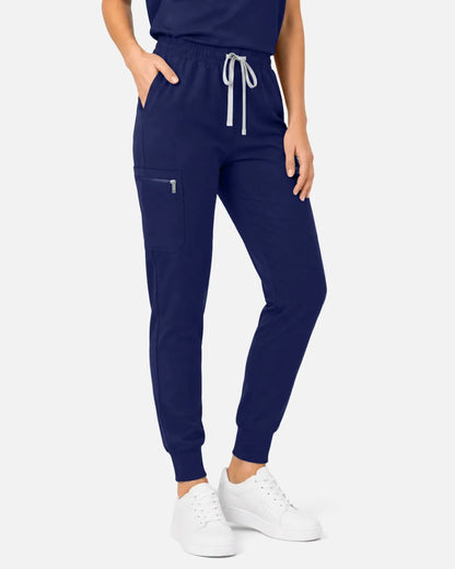 Navy Blue Eipnare Women's Cargo Jogger Scrub Pants - Stretch Medical Scrubs for Women