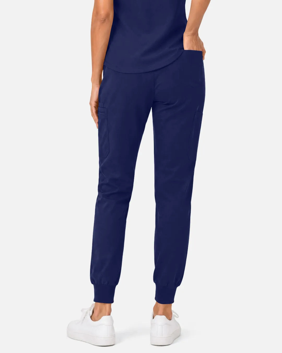 Navy Blue Eipnare Women's Cargo Jogger Scrub Pants - Stretch Medical Scrubs for Women