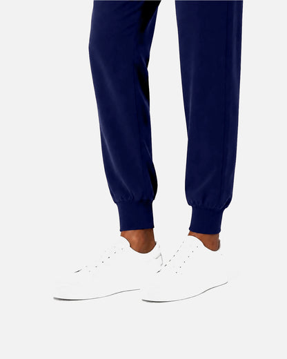 Navy Blue – Eipnare Women's Sleeveless Mandarin Collar Jogger Uniform Set – product image 07