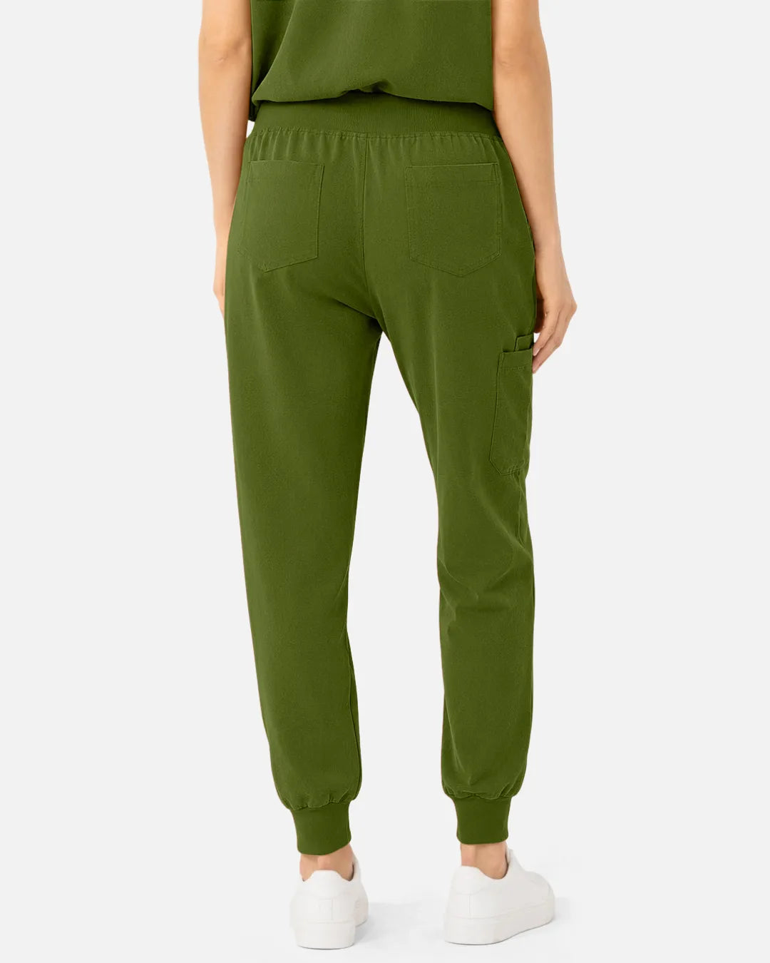 Olive green Eipnare Women's Tapered Jogger Scrub Pants - Stretch Medical Scrubs for Women