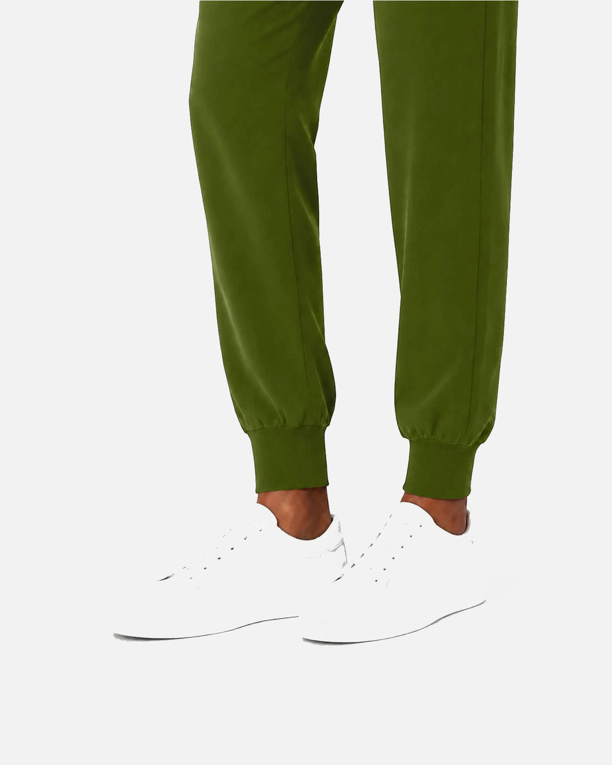 Green – Eipnare Women's Sleeveless Mandarin Collar Jogger Uniform Set – product image 07