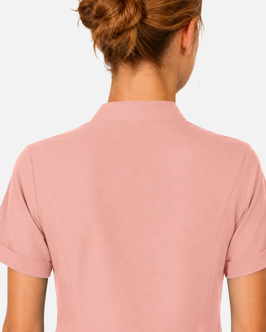 Pink Eipnare Women's Split V-Neck Scrub Top - Stretch Medical Scrubs for Women
