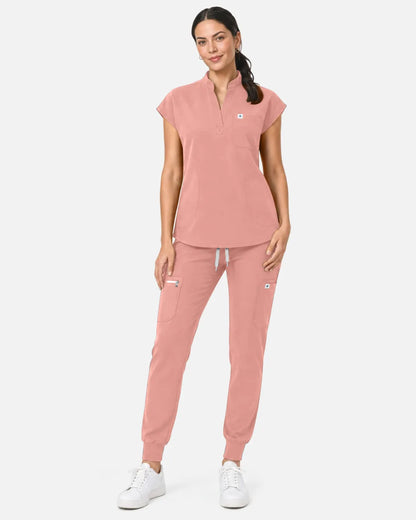 Pink Eipnare Women's Soft Stretch Jogger Scrub Pants - Stretch Medical Scrubs for Women