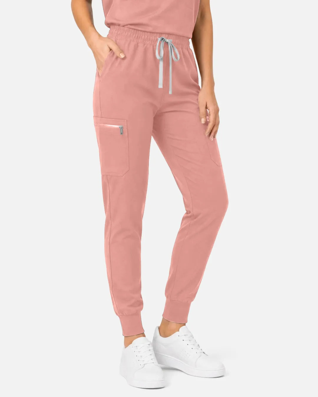 Pink Eipnare Women's Soft Stretch Jogger Scrub Pants - Stretch Medical Scrubs for Women