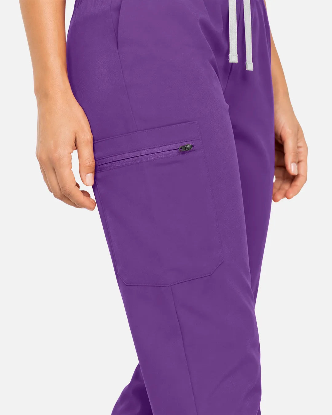 Purple Eipnare Women's Classic Jogger Scrub Pants - Stretch Medical Scrubs for Women