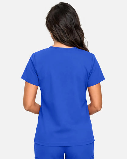 Royal Blue Eipnare Women's Classic V-Neck Scrub Top - Stretch Medical Scrubs for Women
