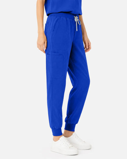 Royal Blue Eipnare Women's Tapered Jogger Scrub Pants - Stretch Medical Scrubs for Women