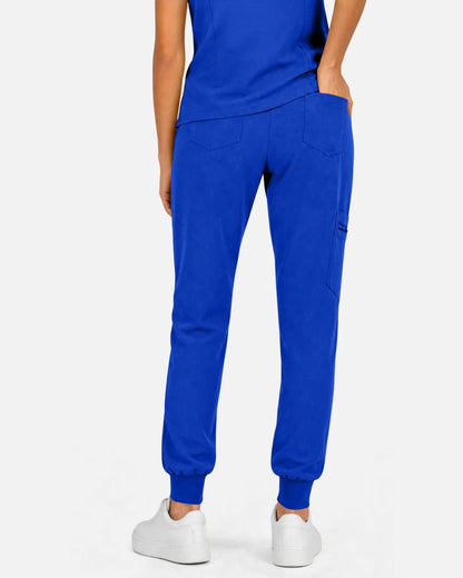 Royal Blue Eipnare Women's Multi-Pocket Jogger Scrub Pants - Stretch Medical Scrubs for Women