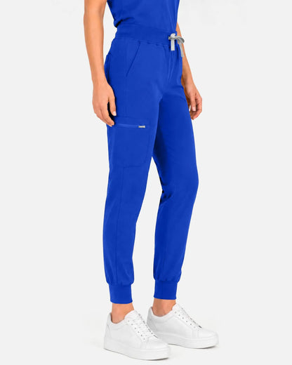Royal Blue Eipnare Women's Multi-Pocket Jogger Scrub Pants - Stretch Medical Scrubs for Women
