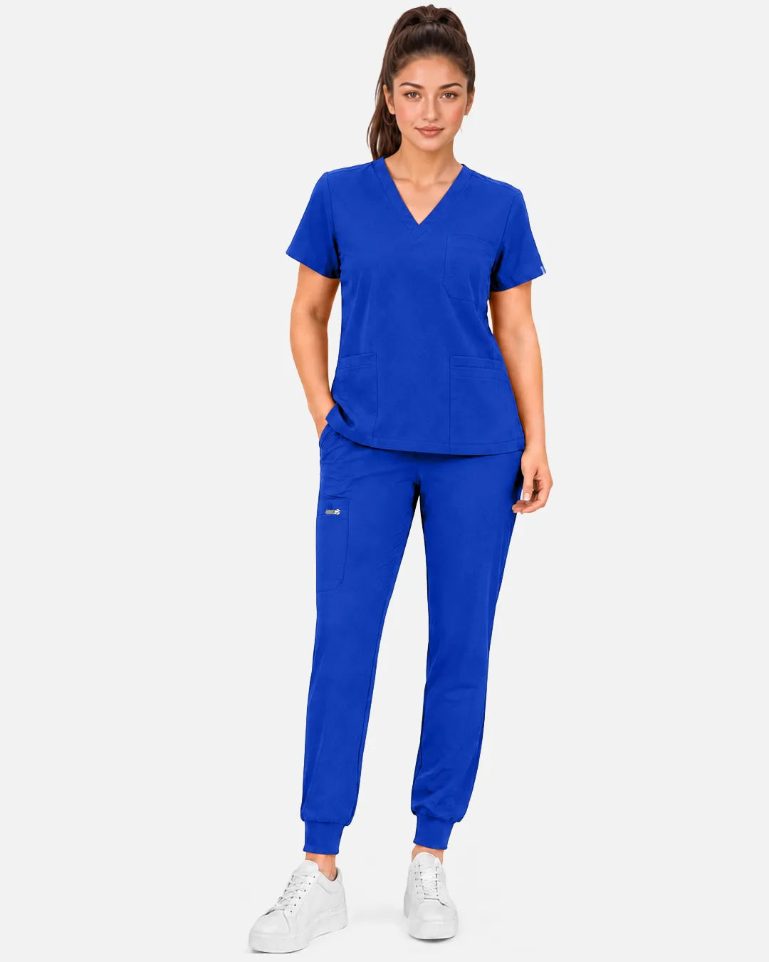 Royal Blue Eipnare Women's Multi-Pocket Jogger Scrub Pants - Stretch Medical Scrubs for Women
