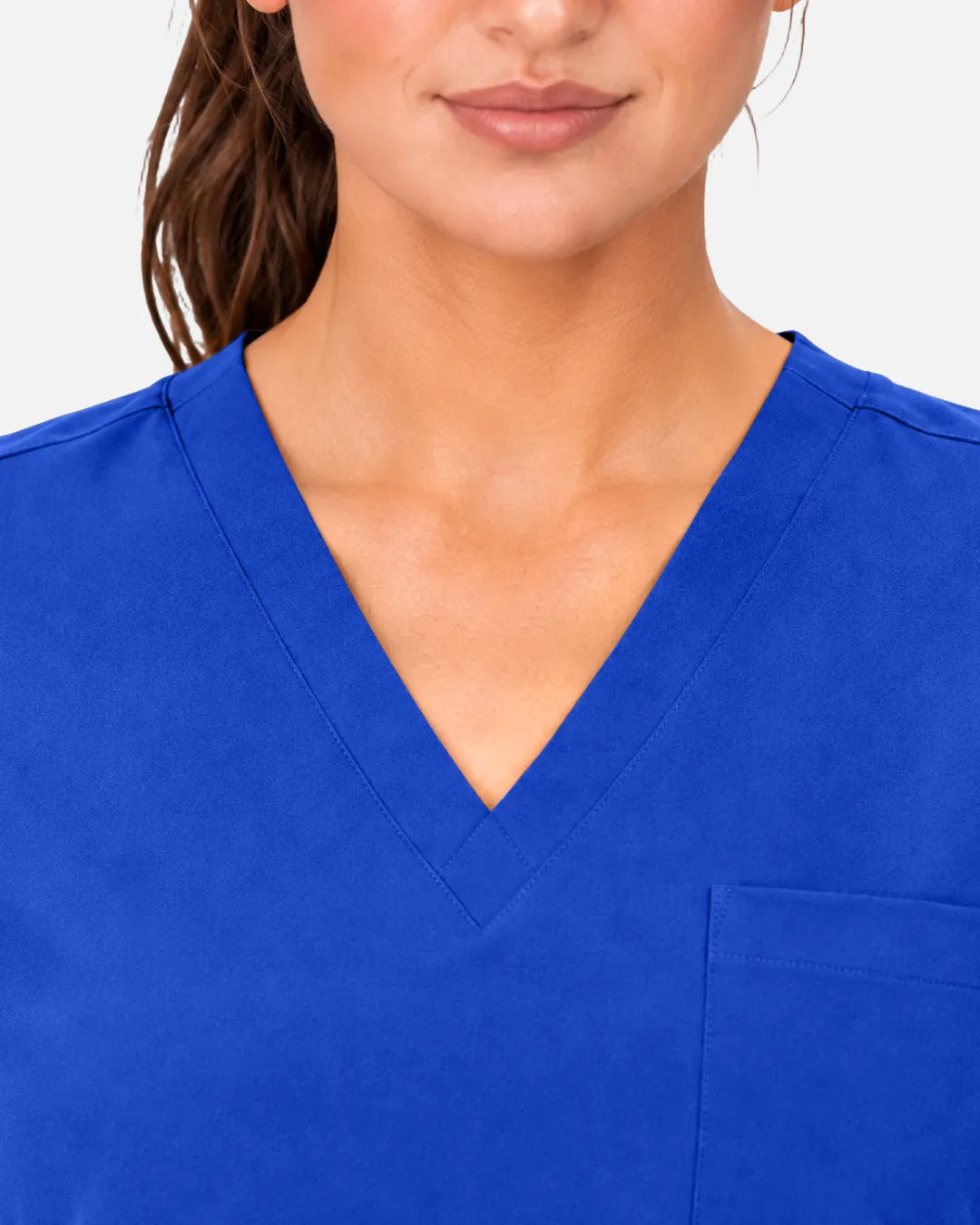Royal Blue Eipnare Women's 3-Pocket V-Neck Scrub Top - Stretch Medical Scrubs for Women