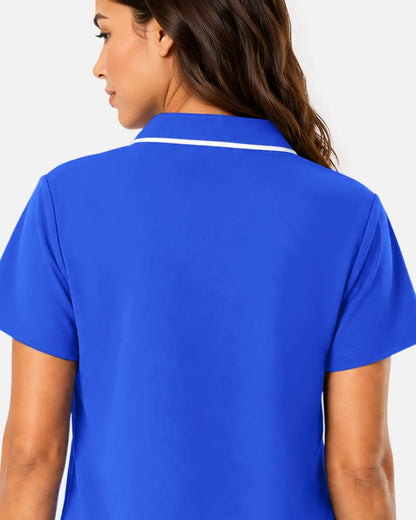 Royal Blue Eipnare Women's Polo-Collar Medical Scrub Top - Stretch Medical Scrubs for Women