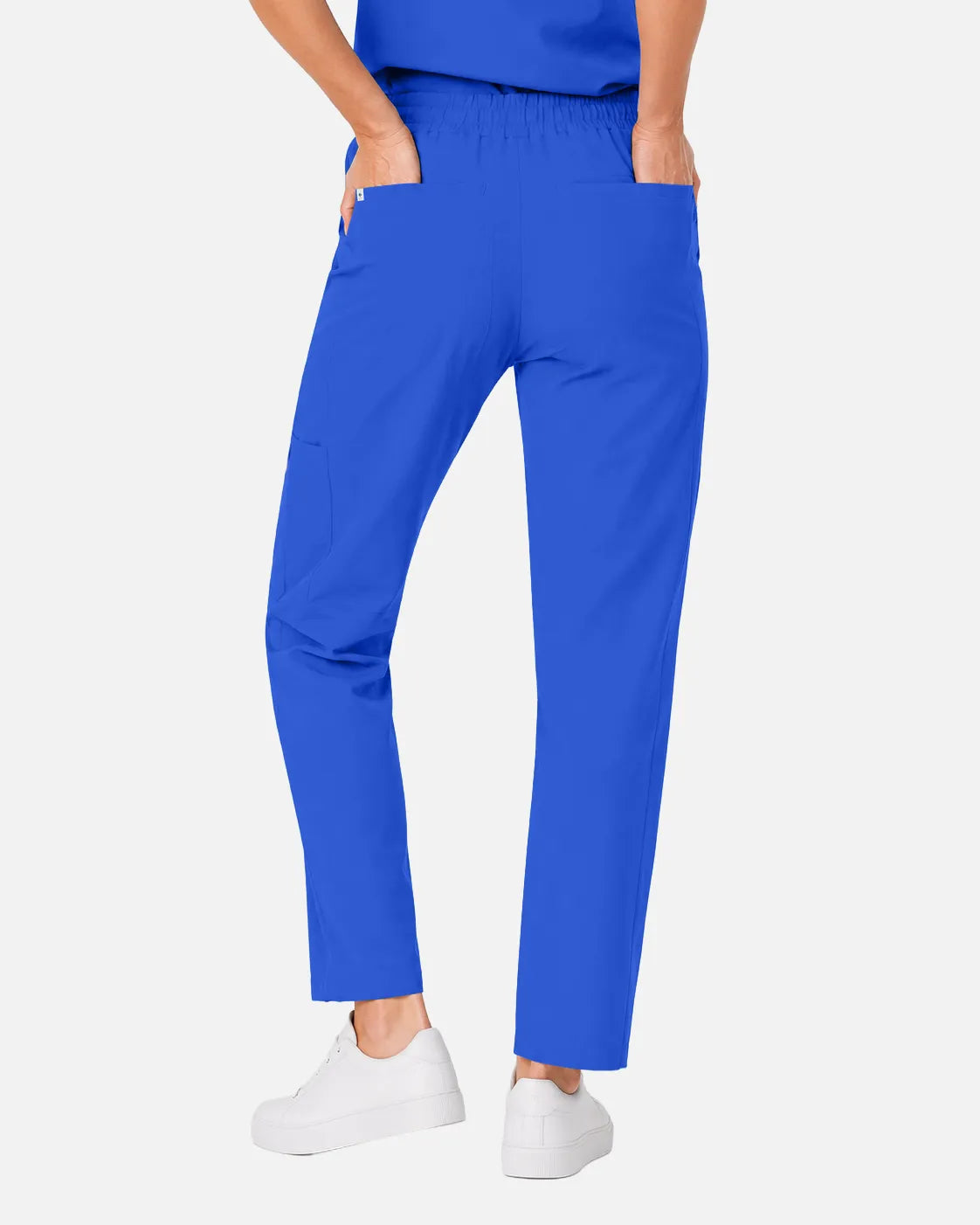 Royal Blue Eipnare Women's Slim Fit Tapered Cargo Scrub Pants - Stretch Medical Scrubs for Women