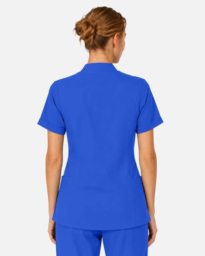 Royal Blue Eipnare Women's Split V-Neck Scrub Top - Stretch Medical Scrubs for Women