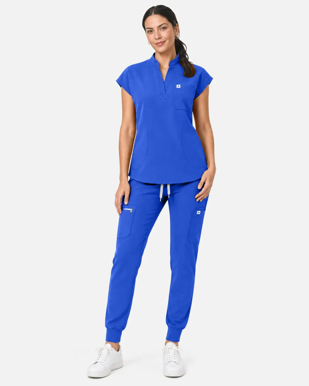 Royal Blue Eipnare Women's Cargo Jogger Scrub Pants - Stretch Medical Scrubs for Women