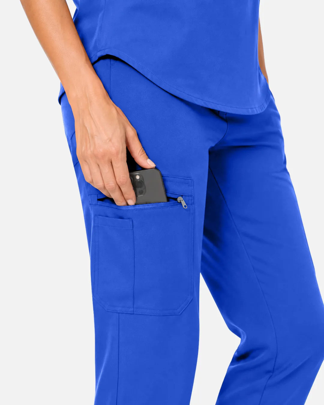 Royal Blue Eipnare Women's Cargo Jogger Scrub Pants - Stretch Medical Scrubs for Women