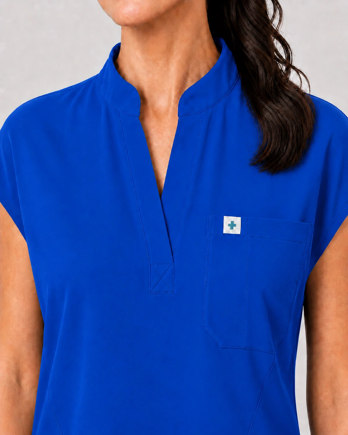 Royal Blue Eipnare Women's 8-Pocket V-Neck Jogger Scrub Set - Stretch Medical Scrubs for Women