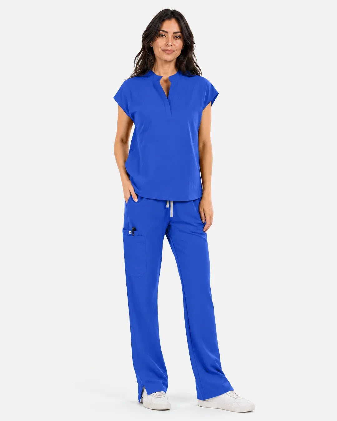 Royal Blue Eipnare Women's Straight-Leg Cargo Scrub Pants - Stretch Medical Scrubs for Women
