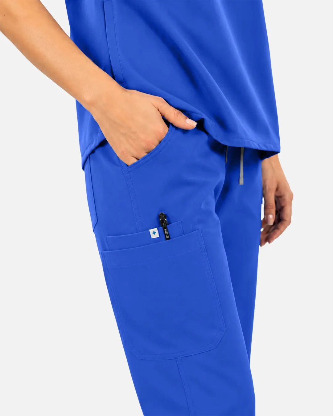 Royal Blue Eipnare Women's Straight-Leg Cargo Scrub Pants - Stretch Medical Scrubs for Women