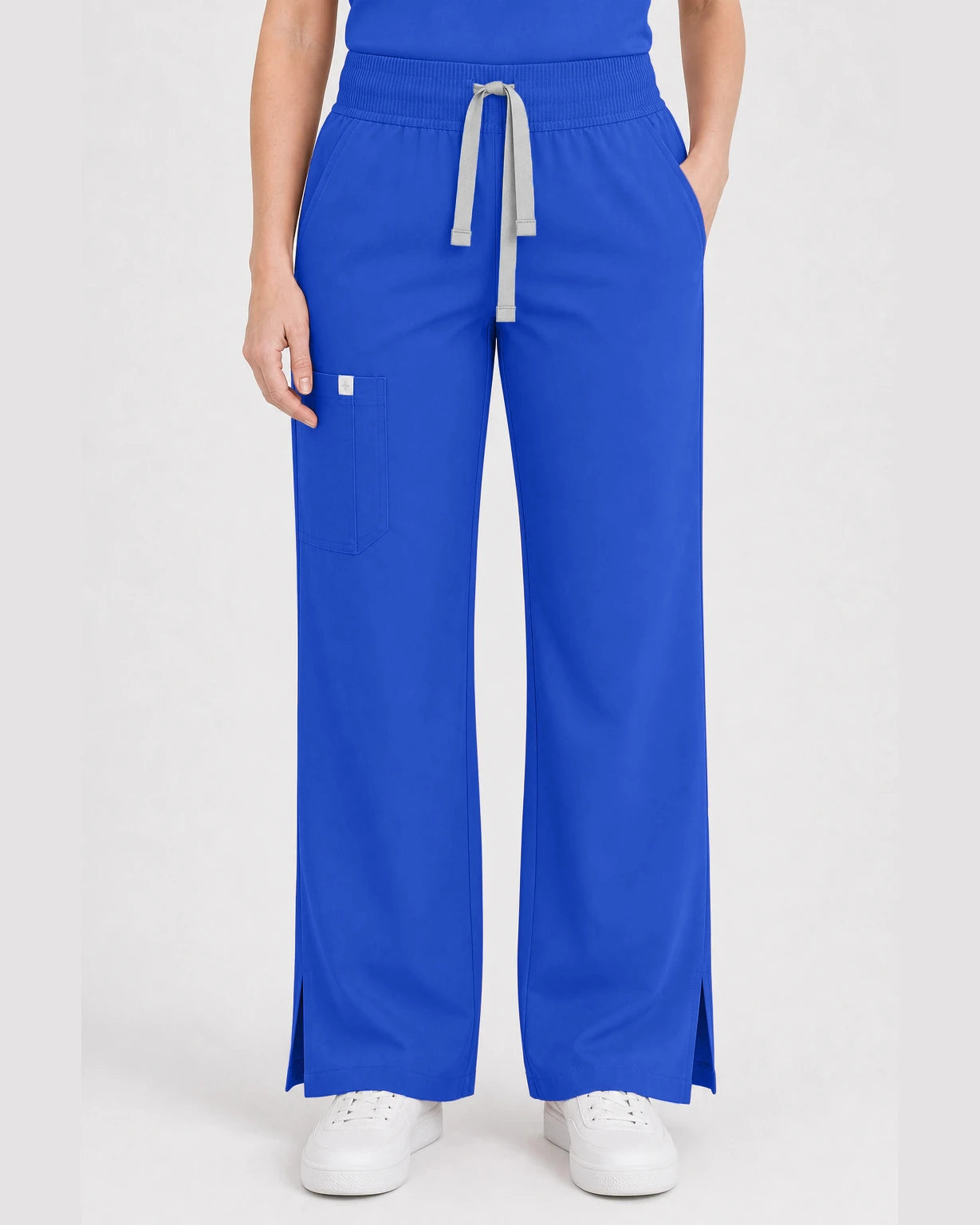 Royal Blue Eipnare Women's Henley Sleeveless Straight-Leg Scrub Set - Stretch Medical Scrubs for Women