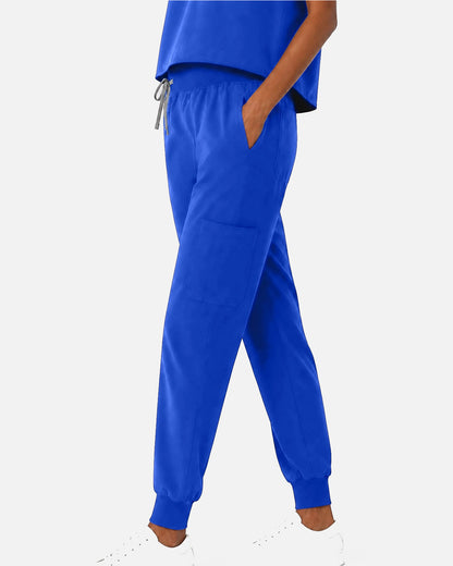 Royal Blue – Eipnare Women's Sleeveless Mandarin Collar Jogger Uniform Set – product image 05