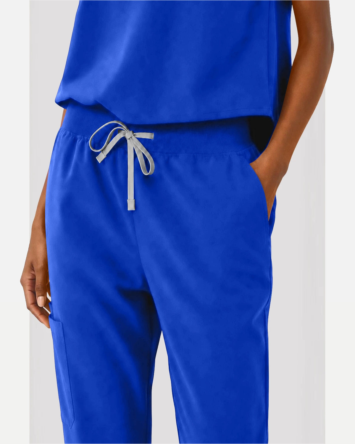 Royal Blue – Eipnare Women's Sleeveless Mandarin Collar Jogger Uniform Set – product image 06