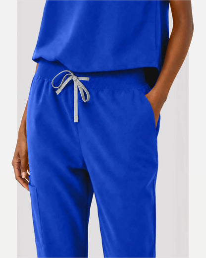 Royal Blue – Eipnare Women's Sleeveless Mandarin Collar Jogger Uniform Set – product image 06