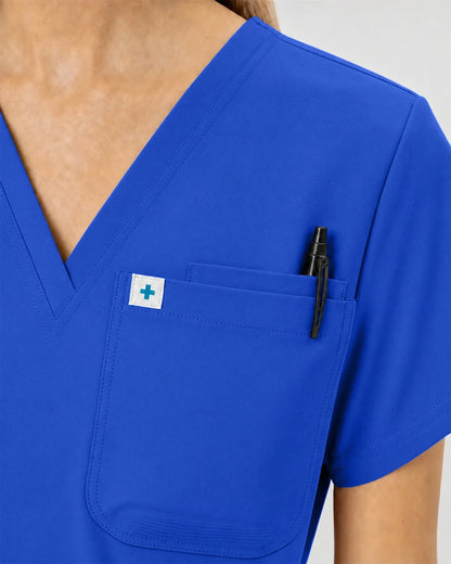 Royal Blue Eipnare Women's Classic V-Neck Jogger Scrub Set - Stretch Medical Scrubs for Women