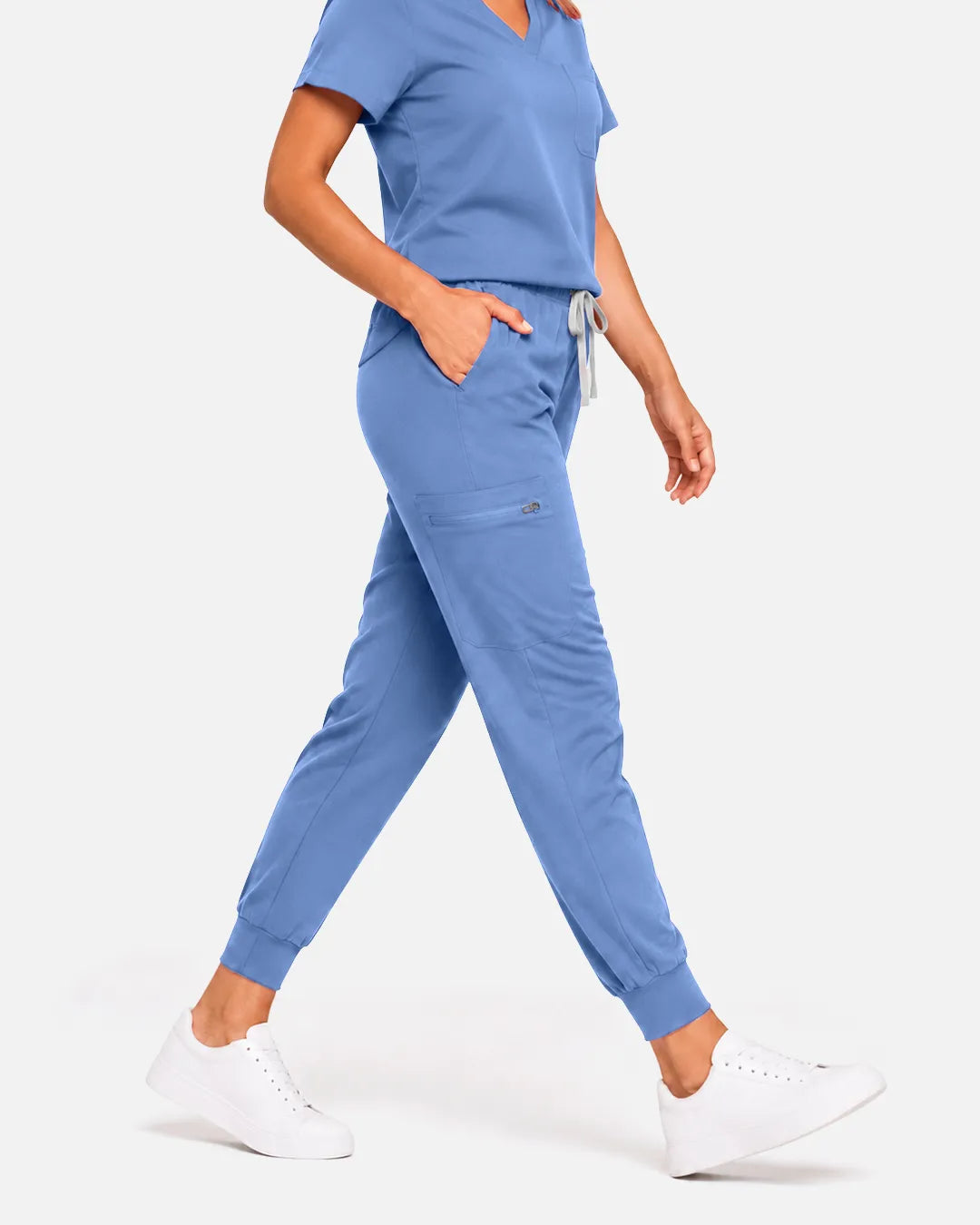 Ceil Blue Eipnare Women's Classic Jogger Scrub Pants - Stretch Medical Scrubs for Women