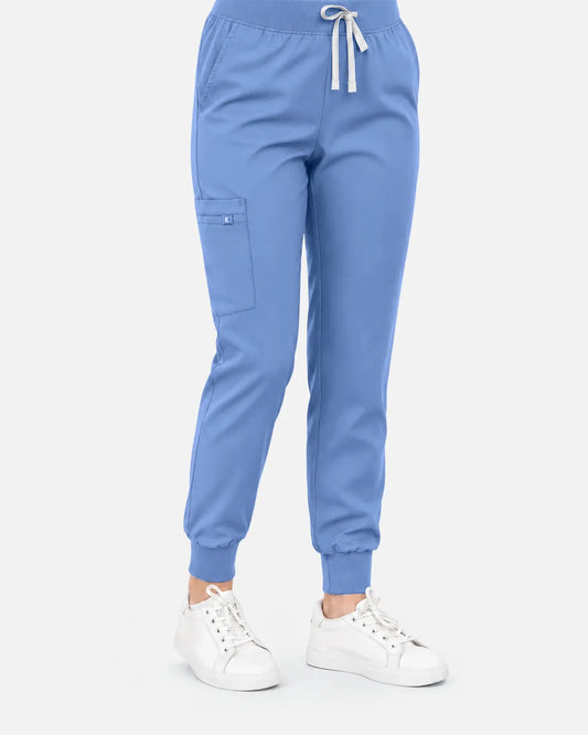Ceil Blue Eipnare Women's Classic Jogger Scrub Pants - Stretch Medical Scrubs for Women