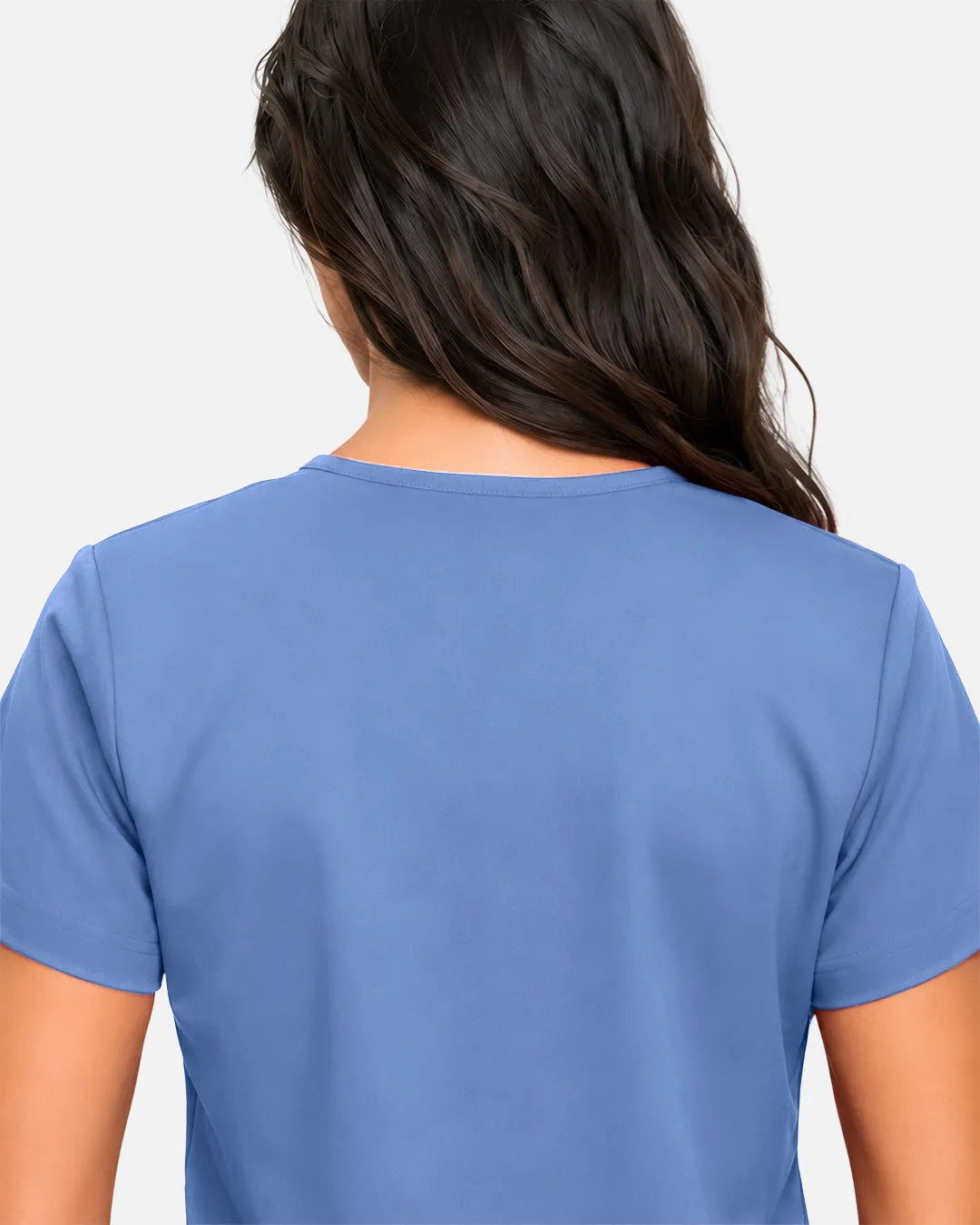 Ceil Blue Eipnare Women's Classic V-Neck Scrub Top - Stretch Medical Scrubs for Women